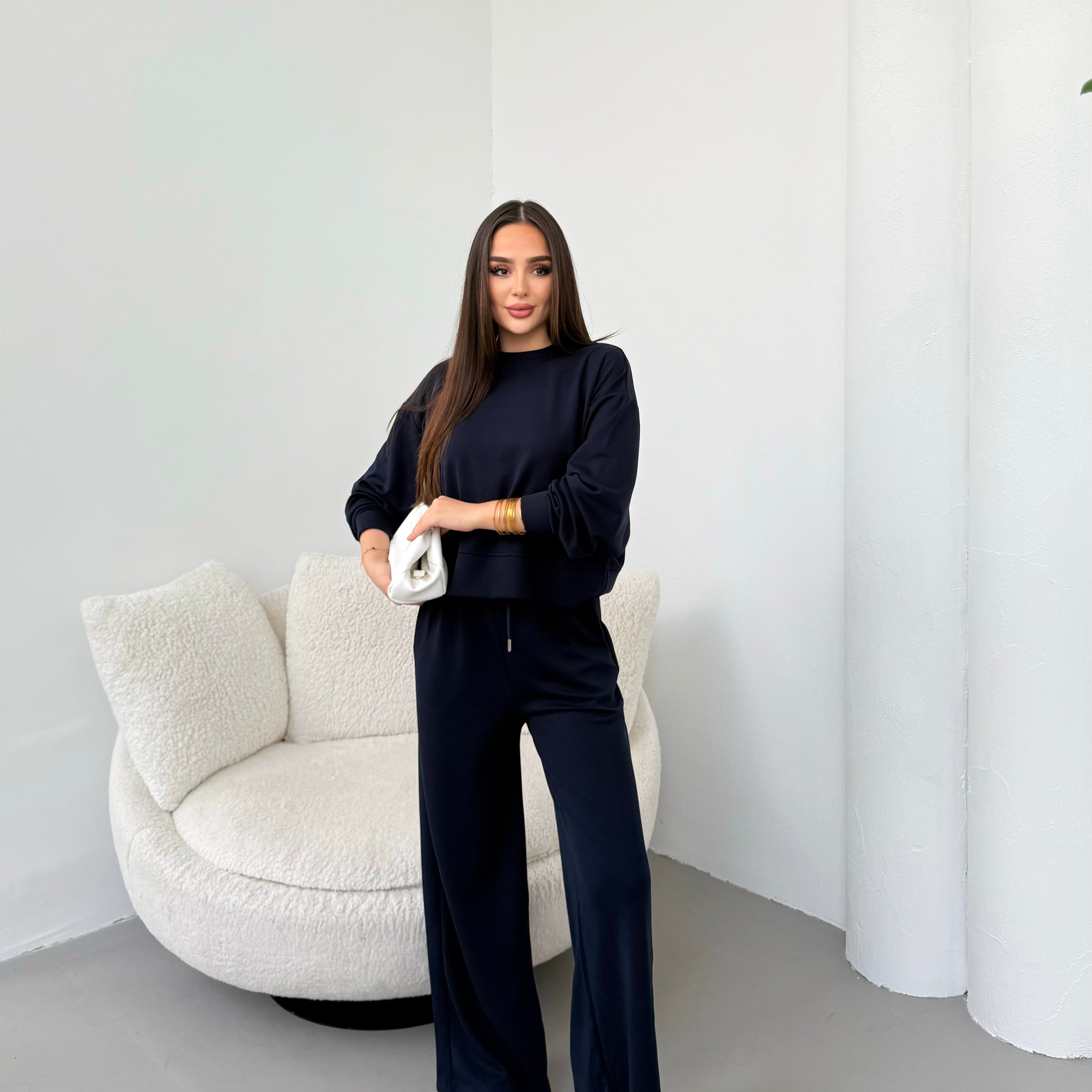 Rahat Esnek Uzun Kollu Premium Yumuşak Kumaş Modal Alt-Üst Takım